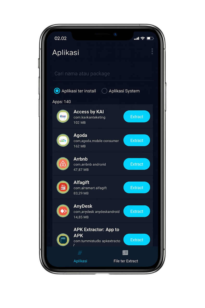 AppExtractor - Mobile App